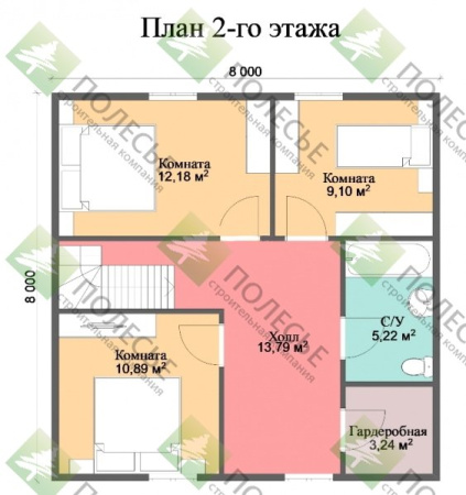 Каркасный дом Растуново 8х8