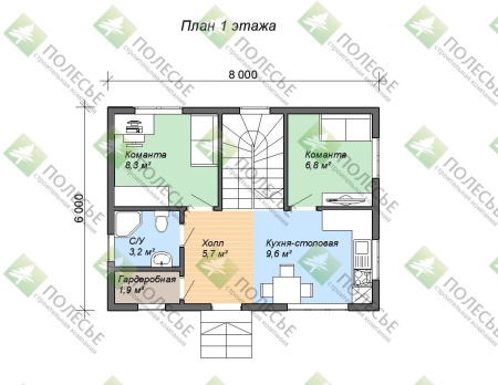 Дачный дом Пегас 6х8