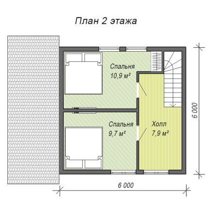 Каркасный дом Сказка 6x8