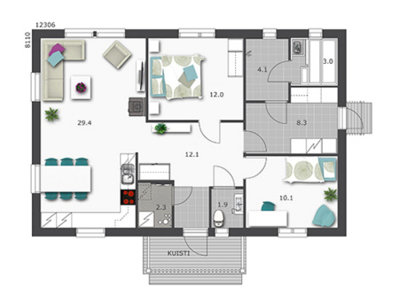 Каркасный дом Мечта-2 8Х12 Каркасный дом Мечта-2 8Х12
