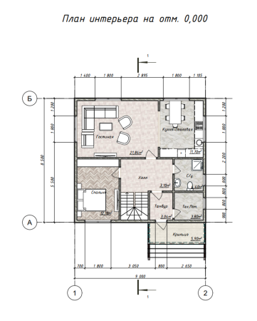 Каркасный дом МОСКВА 8х9 Каркасный дом МОСКВА 8х9