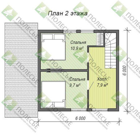 Каркасный дом Сказка 6x8