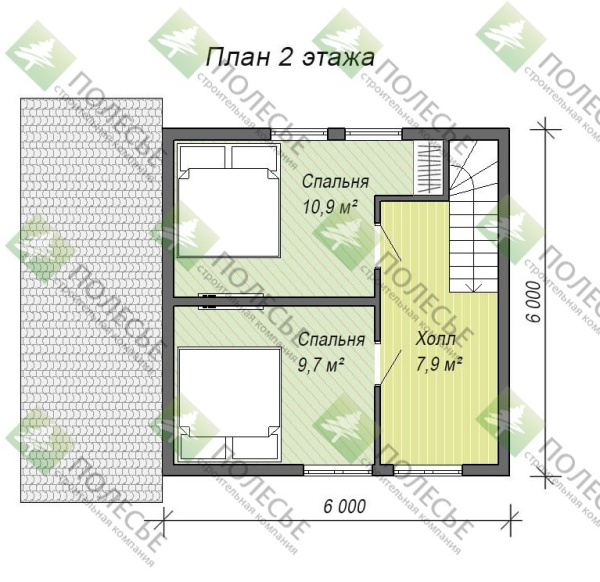 Каркасный дом Сказка 6x8