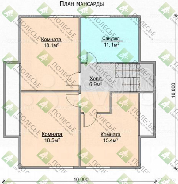 Каркасный дом Феникс 10х10