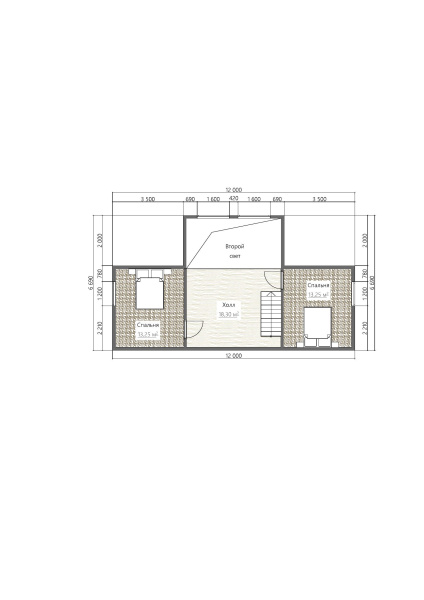 Каркасный дом Владимир 12x9 Каркасный дом Владимир 12x9