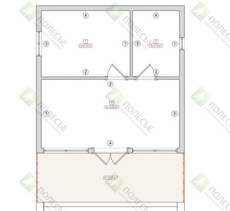 Дачный дом Орбита 6х6 с верандой