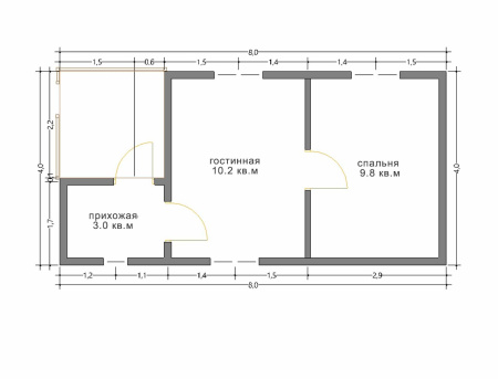 Дачный дом Финский 4х8 Дачный дом Финский 4х8