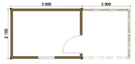 Бытовка 055 - 2,2х5 Бытовка 055 - 2,2х5