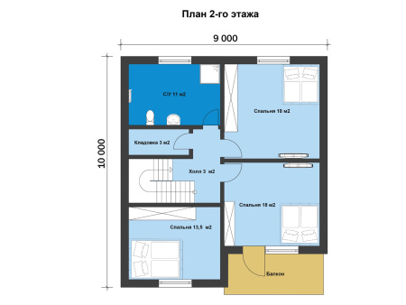 Каркасный дом Слобода 10x9