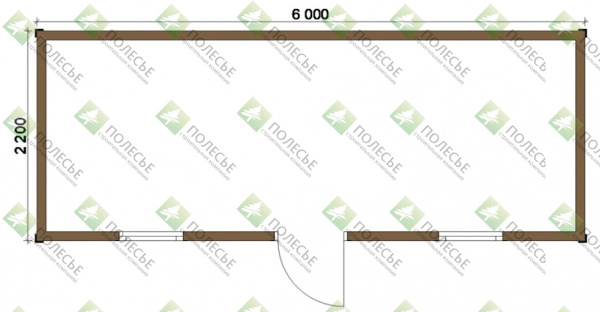 Бытовка 062 - 2,2х6