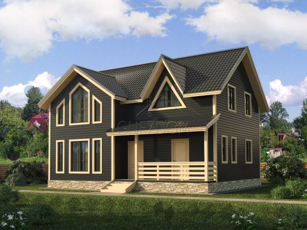 Каркасный дом Алексей 8x10 Каркасный дом Алексей 8x10