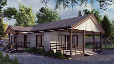 Каркасный дом Новорижский 7x15 Каркасный дом Новорижский 7x15