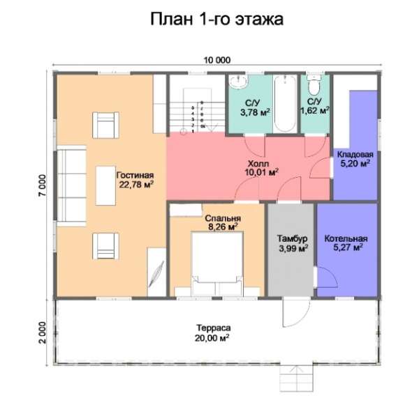 Каркасный дом Канадец 7х10 Каркасный дом Канадец 7х10