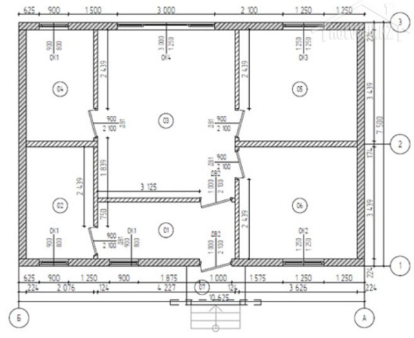 Каркасный дом Сергей 7x10 Каркасный дом Сергей 7x10