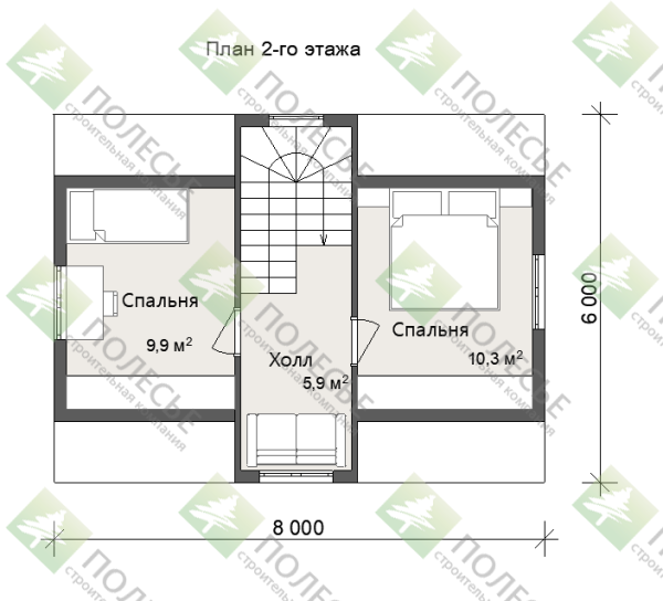 Дачный дом Атлант 6х8