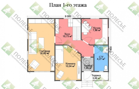 Каркасный дом Терем 7х9