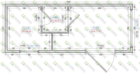 Модная баня 6x2,2