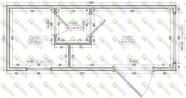 Модная баня 6x2,2