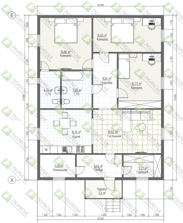 Каркасный дом Классика - 3 10x13