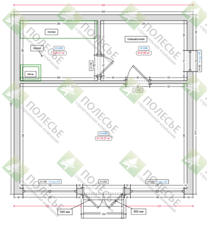 Каркасная баня Орбита 6x6